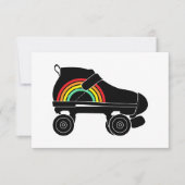 Quad Skate Regenbogen Einladung (Vorderseite)