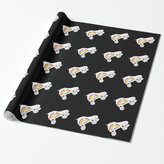Quad Skate Regenbogen Geschenkpapier (Ungerollt)