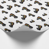 Quad Skate Regenbogen Geschenkpapier (Ecke)
