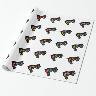 Quad Skate Regenbogen Geschenkpapier