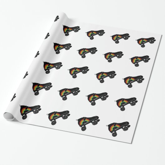 Quad Skate Regenbogen Geschenkpapier (Ungerollt)