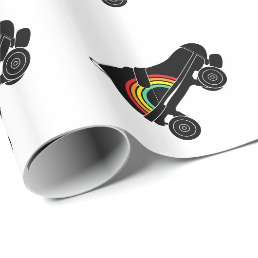 Quad Skate Regenbogen Geschenkpapier (Rolleneckpunkt)
