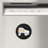 Quad Skate Regenbogen Magnet (In Situ (Geschirrspüler))