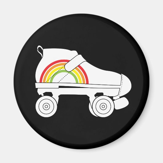 Quad Skate Regenbogen Magnet (Vorne)
