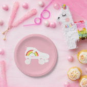 Quad Skate Regenbogen Pappteller (Party)