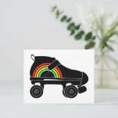 Quad Skate Regenbogen Postkarte (Stehend Vorderseite)