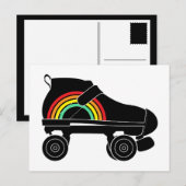 Quad Skate Regenbogen Postkarte (Vorne/Hinten)