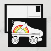Quad Skate Regenbogen Postkarte (Vorne/Hinten)