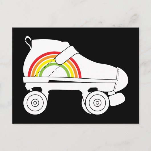 Quad Skate Regenbogen Postkarte (Vorderseite)