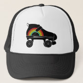 Quad Skate Regenbogen Truckerkappe (Vorderseite)