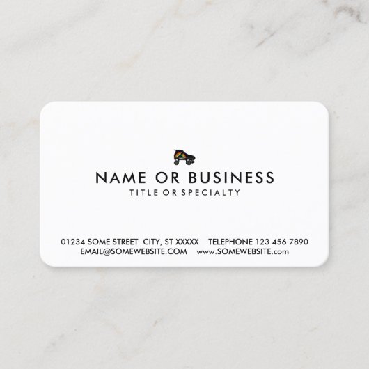 Quad Skate Regenbogen Visitenkarte (Vorderseite)