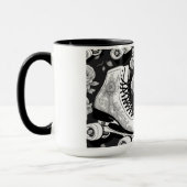 Quad Skate Rose Schwarz-weißes Design Tasse (Links)