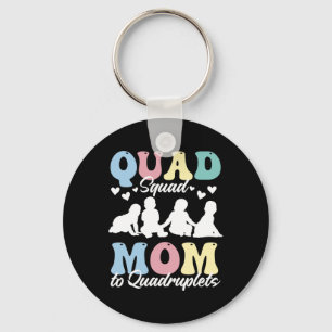 Quad Squad Mama zu Quadruplets Mami Mama Mommy Mot Schlüsselanhänger