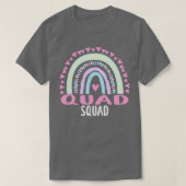 Quad Squad Party Matching Womens Apprecive Rain T-Shirt (Design vorne)