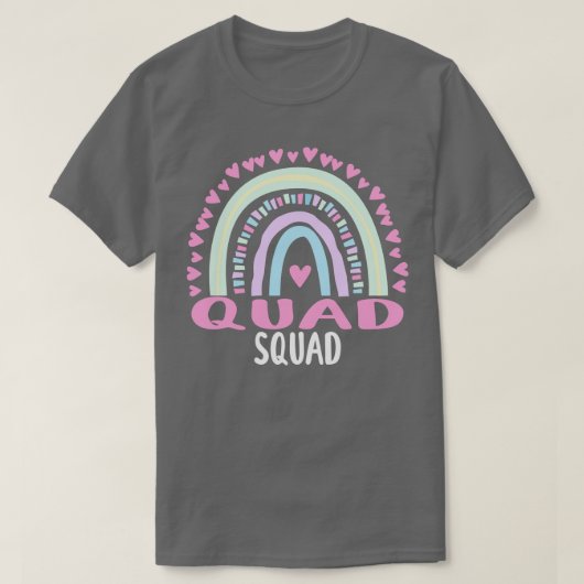 Quad Squad Party Matching Womens Apprecive Rain T-Shirt (Design vorne)