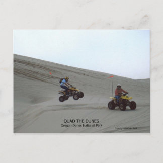 Quad the Dunes Oregon Coast Sand Fun 4 Wheel Postkarte