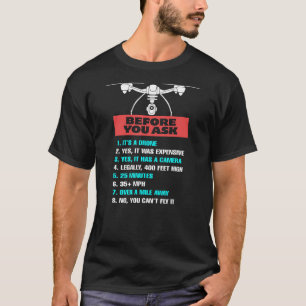 Quadcopter FPV Drone Pilot RC Pilot Operator Sayi T-Shirt