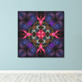 Quadra Angels Fraktal Geometry Wrapped Canvas Leinwanddruck (Insitu (Holzboden))