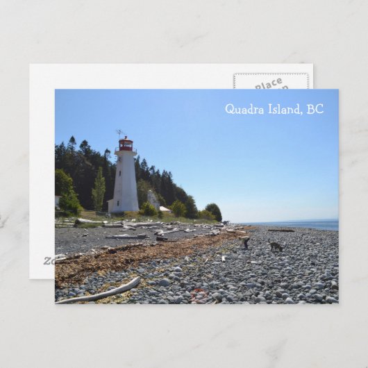 Quadra Island Lighthouse Postkarte (Vorne/Hinten)