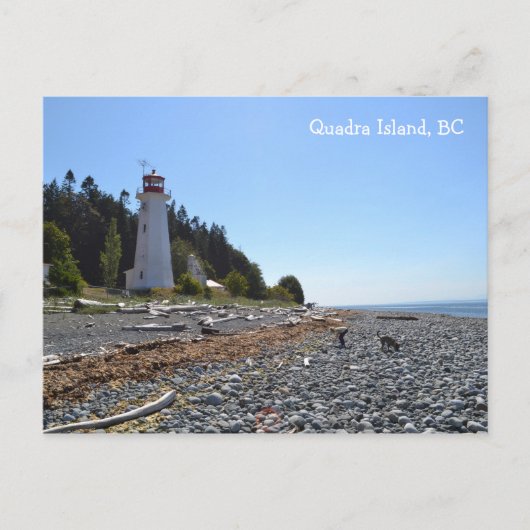Quadra Island Lighthouse Postkarte (Vorderseite)