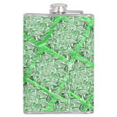 Quadradas, Fake Azulejo, Fakes Folhagens Verdes. Flachmann (Rückseite)