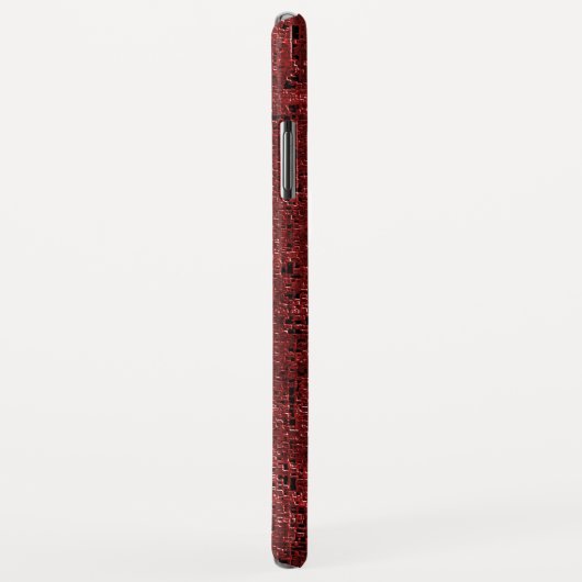 Quadrados pequenos vermelho sobreposto encharcados Case-Mate iPhone hülle (Hinten/Rechts)