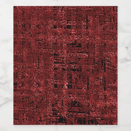 Quadrados pequenos vermelho sobrepostos encharcado weinetikett (Einzelnes Label)