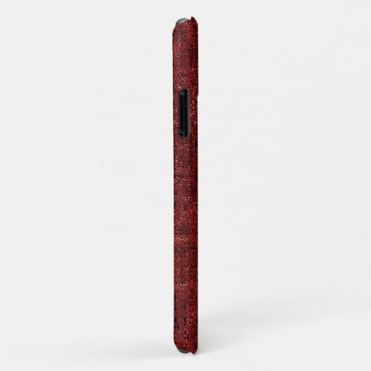 Quadrados pequenos vermelhos sobrepostos empapados Case-Mate iPhone hülle (Hinten/Rechts)