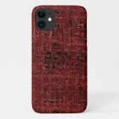 Quadrados pequenos vermelhos sobrepostos empapados Case-Mate iPhone hülle (Rückseite)