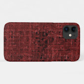 Quadrados pequenos vermelhos sobrepostos empapados Case-Mate iPhone hülle (Rückseite (Horizontal))