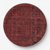 Quadrados pequenos vermelhos sobrepostos empapados pappteller (Vorderseite)