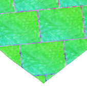 Quadrados verde azulado, linhas em três cores. tischdecke (Schrägansicht)