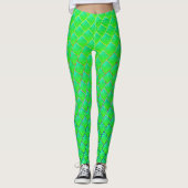 Quadrados verde azulados, linhas em 3 kerne. leggings (Vorderseite)