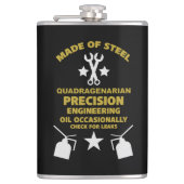 Quadragenarian Birthday Flachmann (Vorderseite)