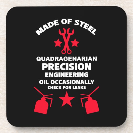 Quadragenarian Birthday Getränkeuntersetzer (Vorderseite)