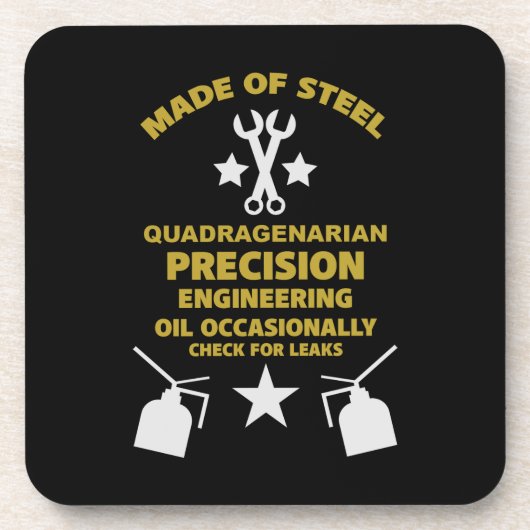 Quadragenarian Birthday Getränkeuntersetzer (Vorderseite)