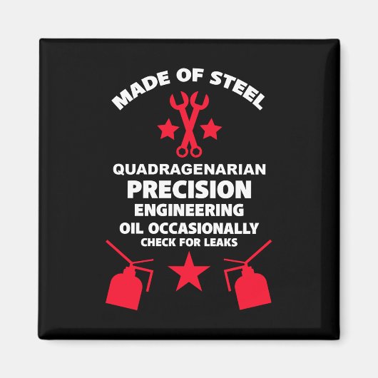 Quadragenarian Birthday Magnet (Vorne)