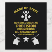 Quadragenarian Birthday Weinetikett (Einzelnes Label)