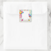 QUADRAME-PARTY QUADRATISCHER AUFKLEBER (Tasche)