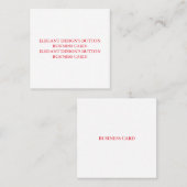 Quadrat 2,5"x2,5" Standard-matte Visitenkarte (Vorne/Hinten)
