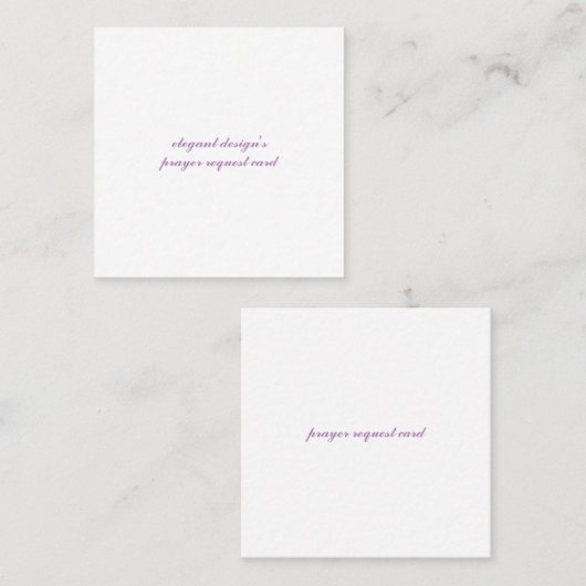 Quadrat 2,5"x2,5" Standard-matte Visitenkarte (Vorne/Hinten)