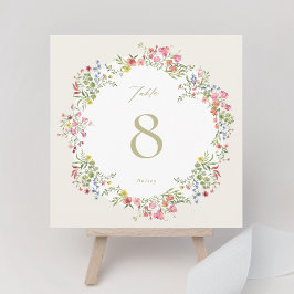 Quadrat 5 x 5 Blumenbogen Hochzeitsfeier Tischnumm