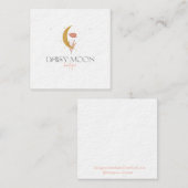 Quadrat, 6,4 cm x 6,4 Earring Card Quadratische Visitenkarte (Vorne/Hinten)