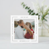 Quadrat Aller Textrahmen Save the Date minimal (Stehend Vorderseite)