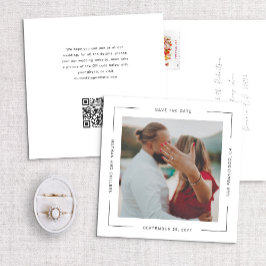 Quadrat Aller Textrahmen Save the Date minimal