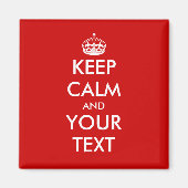 Quadrat Behalte ruhigen Magneten | Anpassbare Vorl Magnet (Vorne)