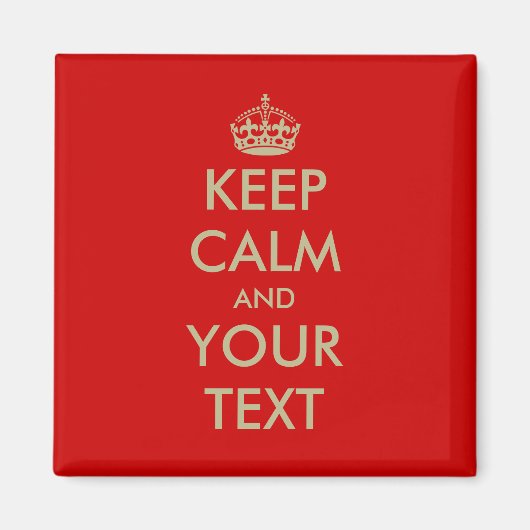 Quadrat Behalte ruhigen Magneten mit goldenen Imit Magnet (Vorne)