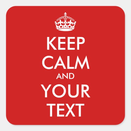 Quadrat Behalte Sticker | Anpassbare Vorlage (Vorderseite)