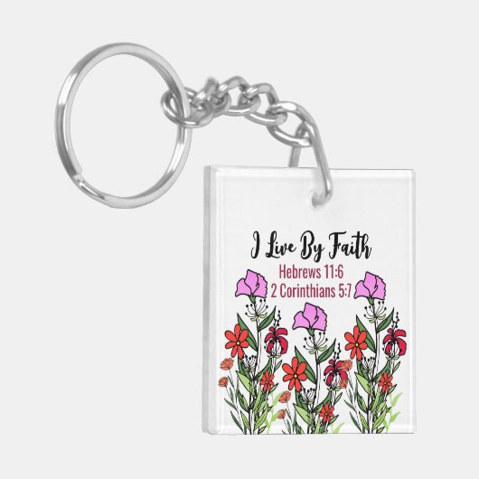 Quadrat (beidseitig) Schlüsselanhänger (Vorderseite links)