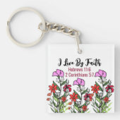 Quadrat (beidseitig) Schlüsselanhänger (Vorderseite)